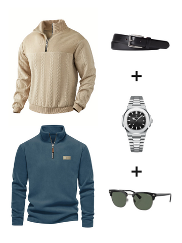 [KOOP 2 EN KRIJG 5] - 2 JASSEN + HORLOGE + BRIL + RIEM