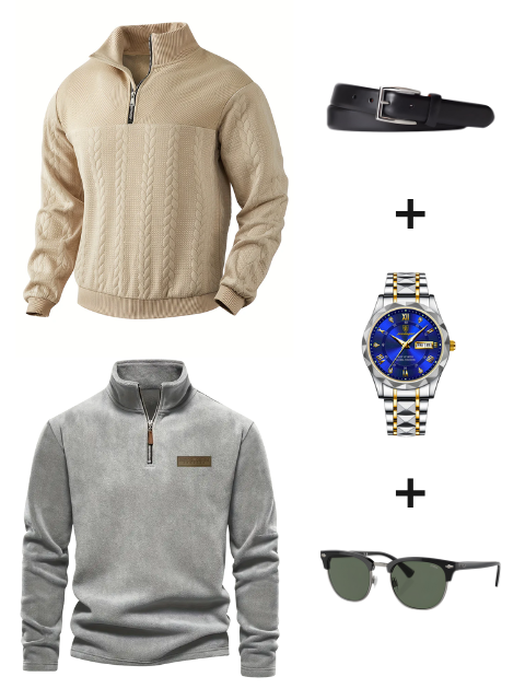 [KOOP 2 EN KRIJG 5] - 2 JASSEN + HORLOGE + BRIL + RIEM