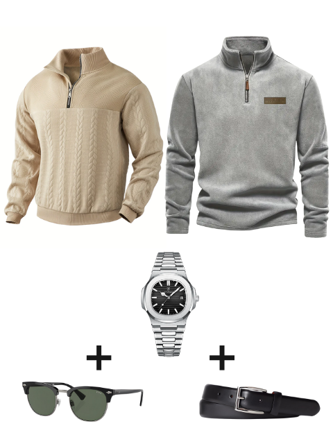 [KOOP 2 EN KRIJG 5] - 2 JASSEN + HORLOGE + BRIL + RIEM