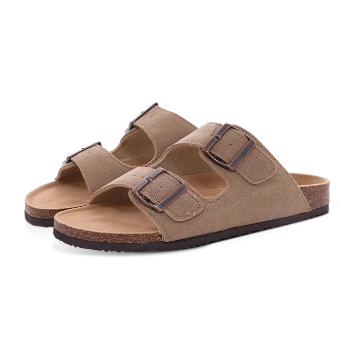 Ibiza Birken sandalen – kurkzool & verstelbare gespen