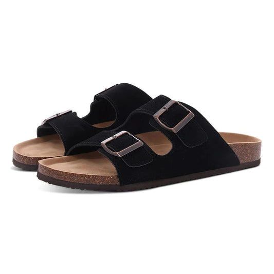 Ibiza Birken sandalen – kurkzool & verstelbare gespen