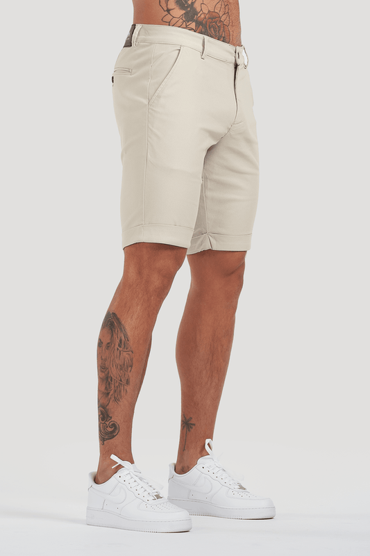 Luca beige herenshorts – casual, comfortabel en stijlvol