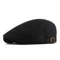 Ademende gebreide flatcap, lichtgewicht polyester, verstelbaar en handwasbaar. Ideaal voor casual stijl en als veelzijdig cadeau.