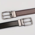 Beltox heren riem van echt leer, reversibel met roestvrijstalen rolgesp, perfect voor dagelijks gebruik.