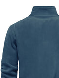 Heren Henley sweatshirt met halve rits, ronde hals en slim fit, perfect voor herfst en winter.