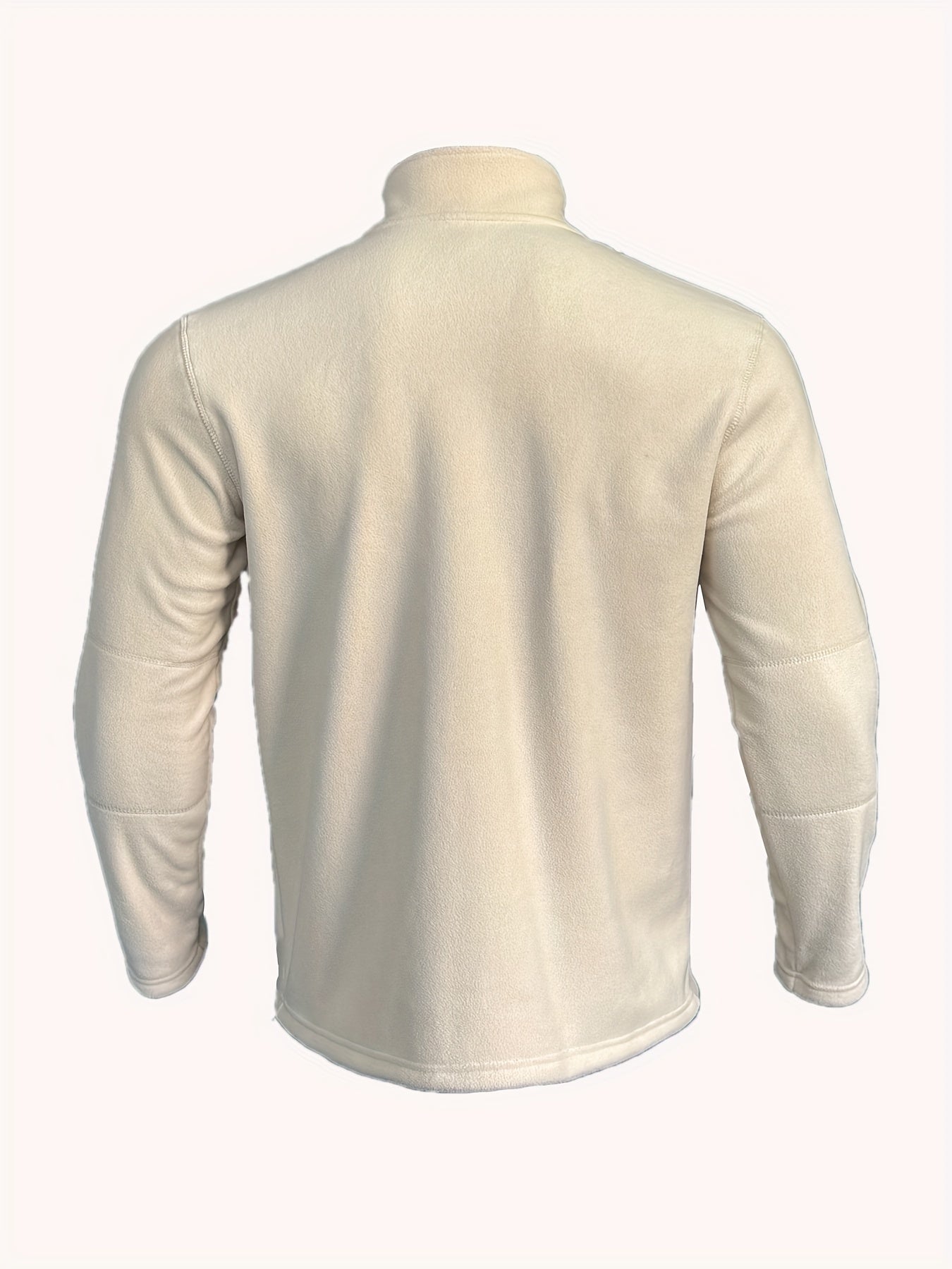 Heren Henley-shirt met lange mouwen, fleece gevoerd, casual stijl met halve rits, perfect voor warmte en comfort.