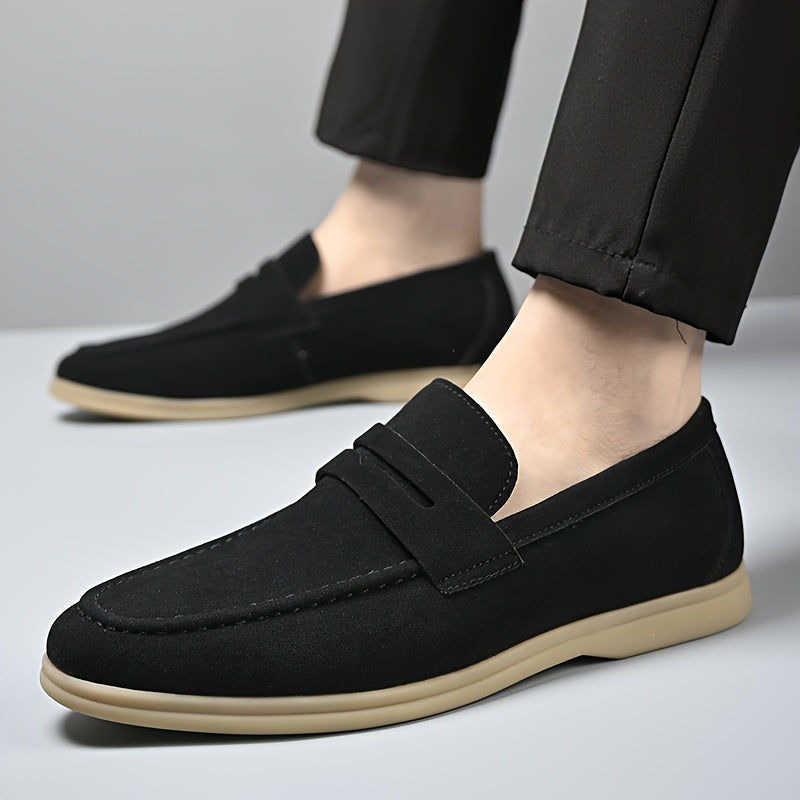 Comfortabele heren loafers, makkelijk aan te trekken, met duurzame antislip rubberzool, perfect voor casual en buitenactiviteiten.