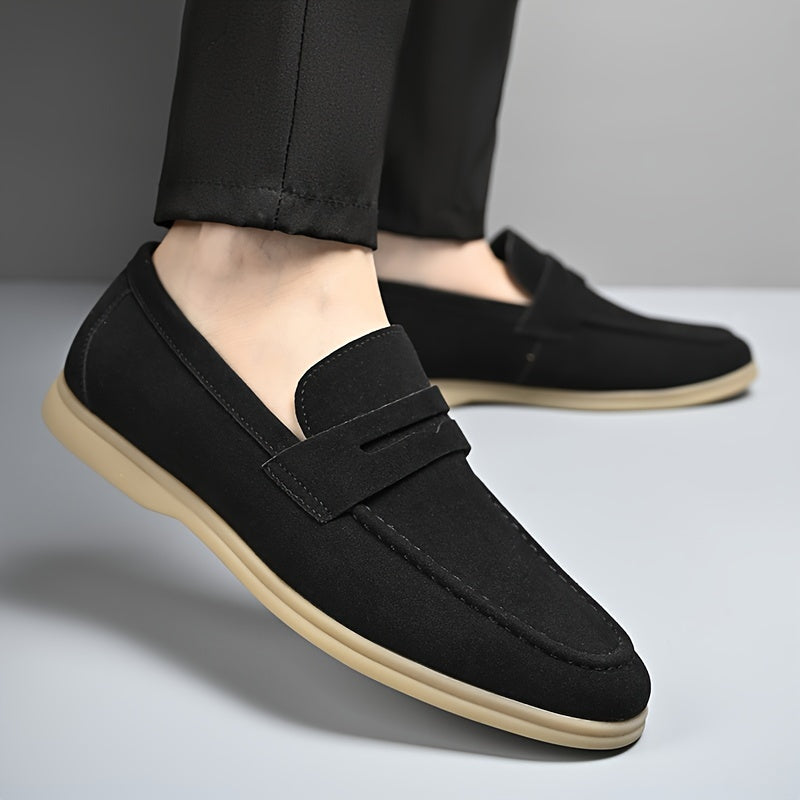 Comfortabele heren loafers, makkelijk aan te trekken, met duurzame antislip rubberzool, perfect voor casual en buitenactiviteiten.