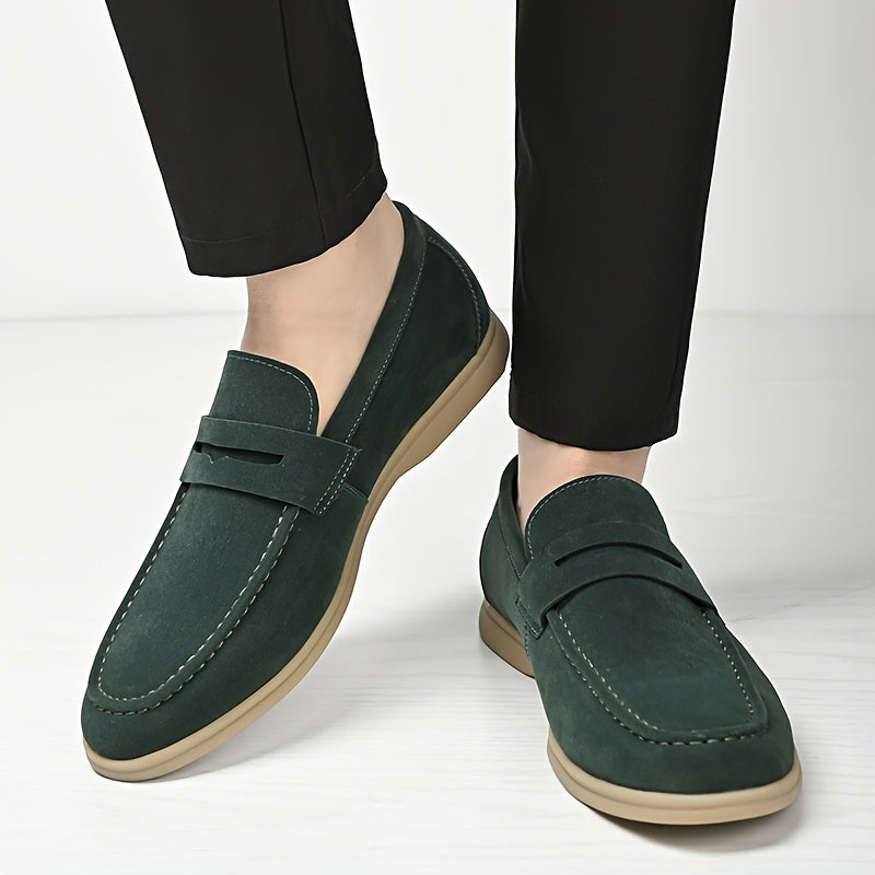 Comfortabele heren loafers, makkelijk aan te trekken, met duurzame antislip rubberzool, perfect voor casual en buitenactiviteiten.