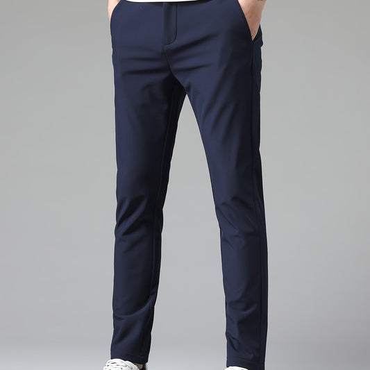 Caramelkleurige slim fit broek voor zakelijk of casual gebruik, gemaakt van comfortabel stof, machinewasbaar, stijlvol en praktisch voor 2024.